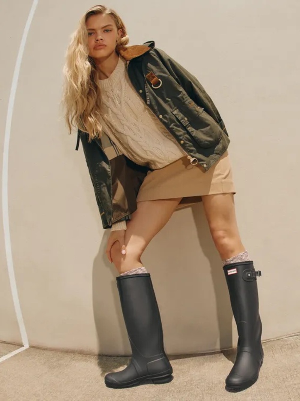 🌧️ Hunter Matte Black Knee-High Rain Boots